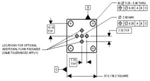 Dessin d'empreinte mécanique du substrat modulaire ANSI-ISA SP76