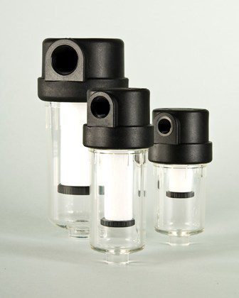 Plastic filter housings for particulate and coalescing