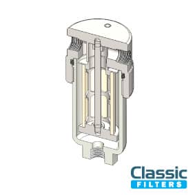 Support core used with disposable particulate filter element