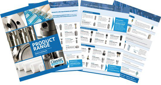 Classic Filters Product Range Brochure