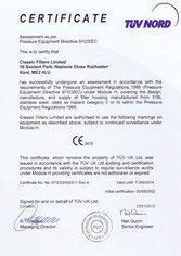 PED 2014/68/EU Certificate