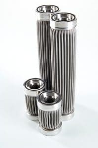 Pleated filter elements for hydraulic filter applications